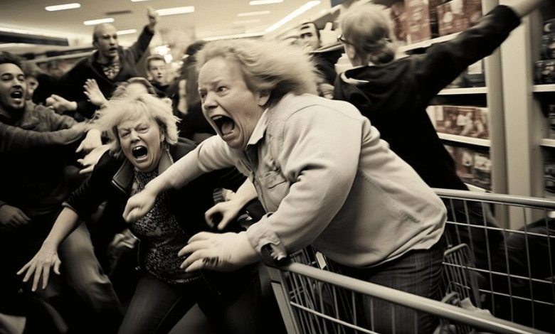 Guy Scaring Old Lady in Store Oddwin